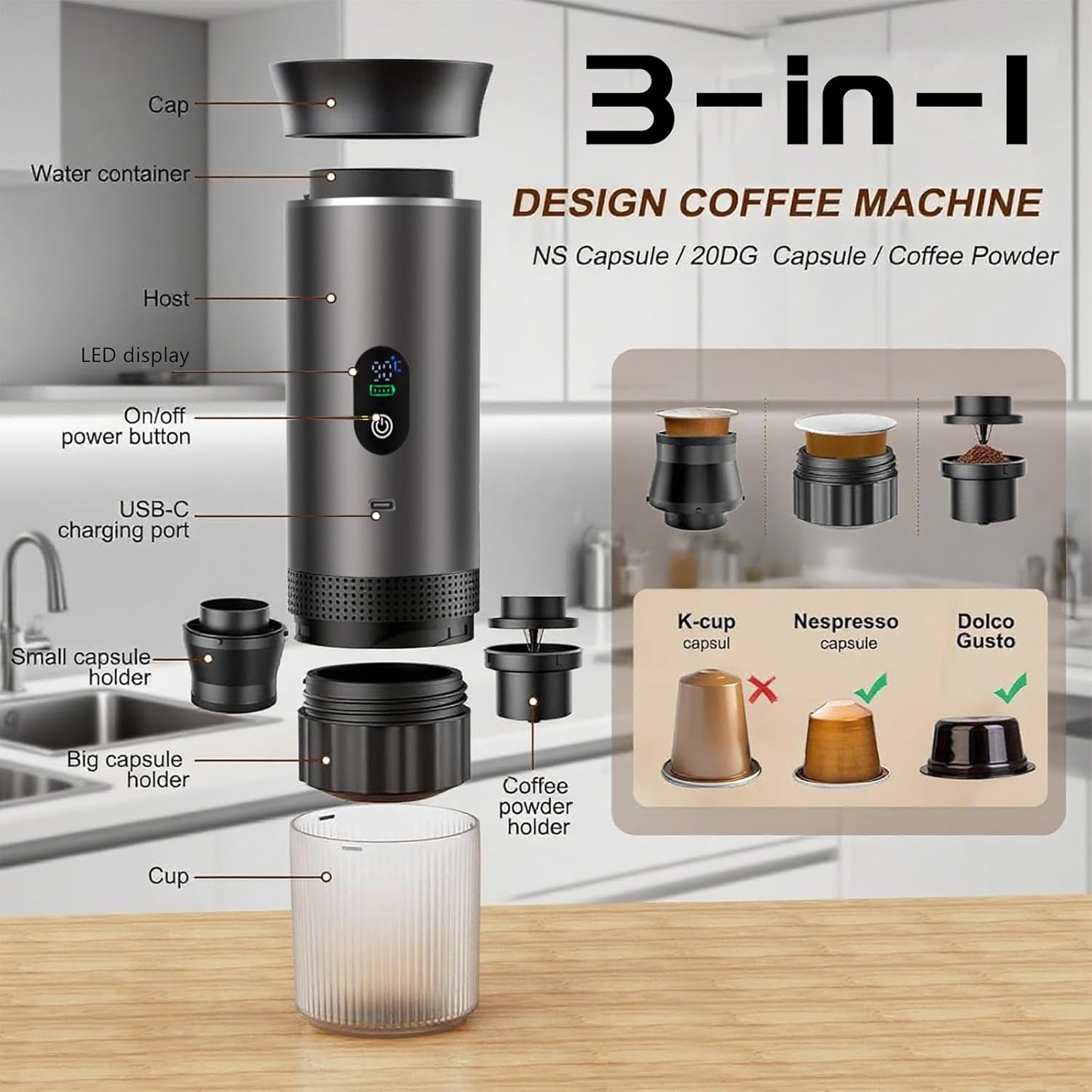 PortaBrew 3-in-1 Espresso Machine
